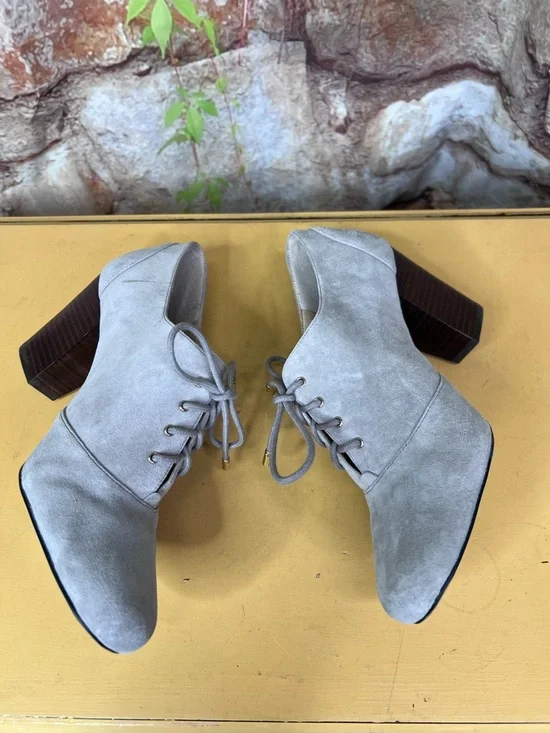 LANDS' END Gray Suede Lace-Up Oxfords, 7B - Picture 16 of 16